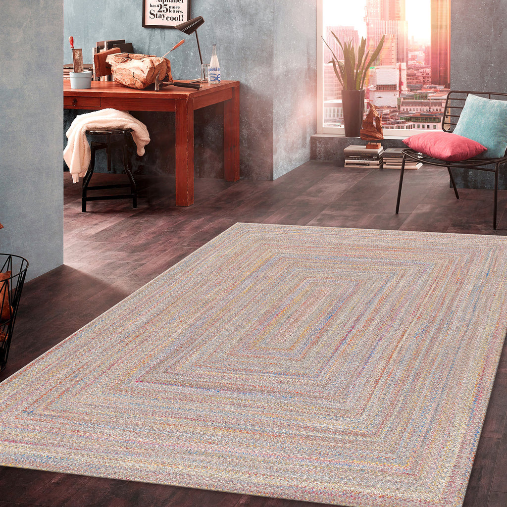 Ponta Hand Braided Indoor/Outdoor Multi Area Rug- 2' 0'' X 3' 0''