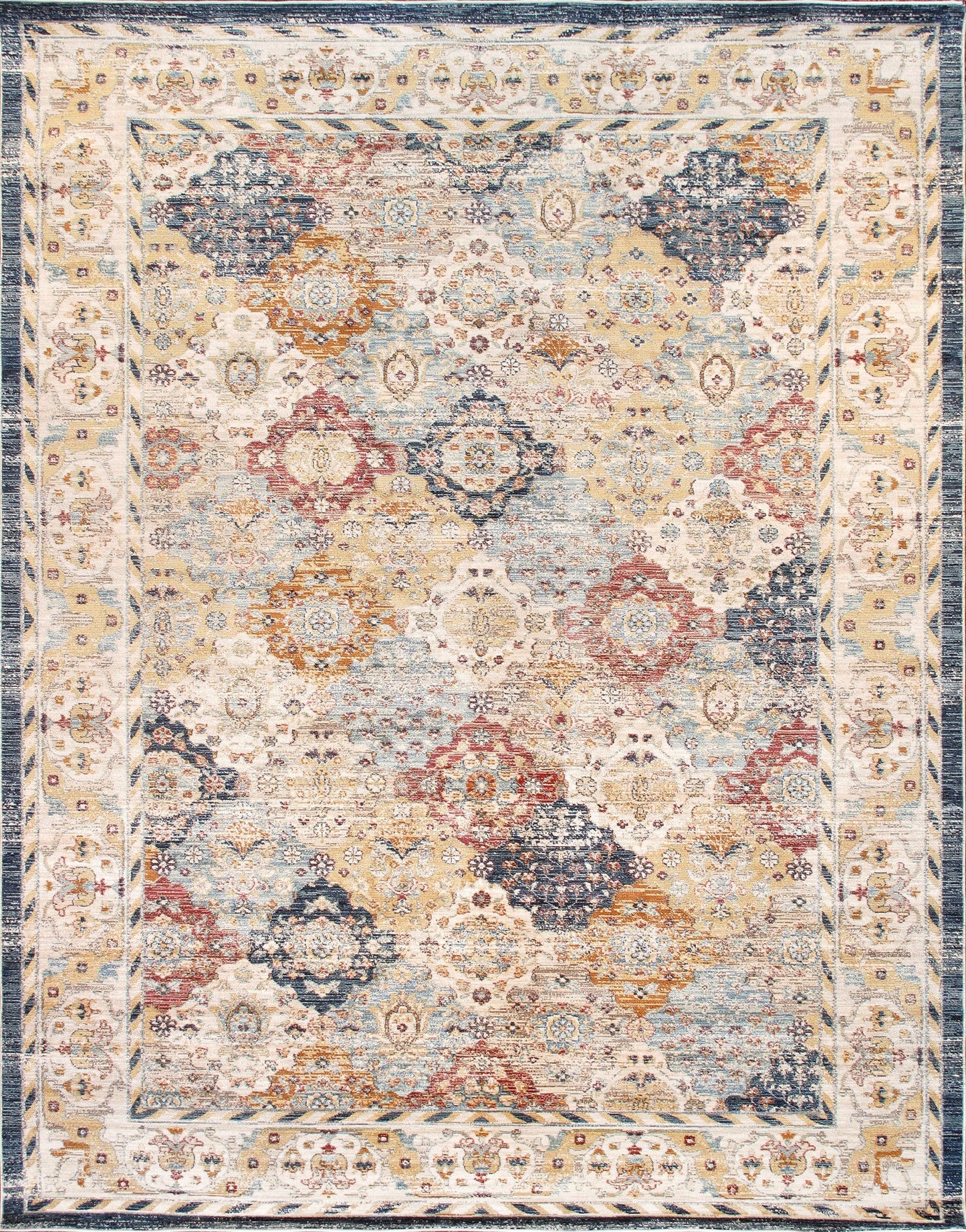 Heritage Collection Power Loom L. Blue Area Rug