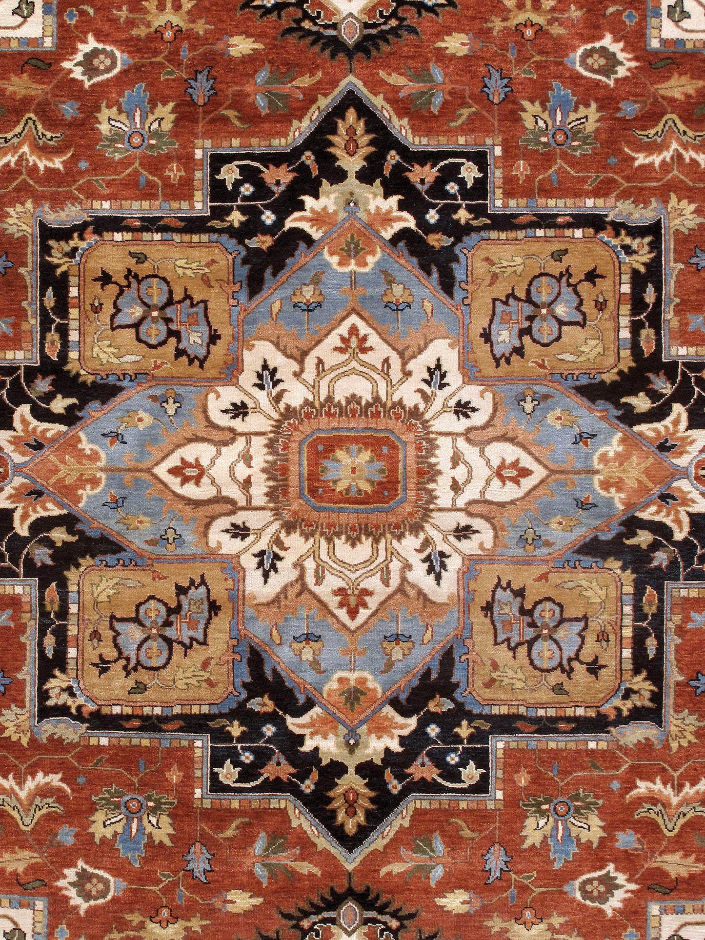 Serapi Collection Hand-Knotted Rust Wool Area Rug-11' 8'' X 14' 8''