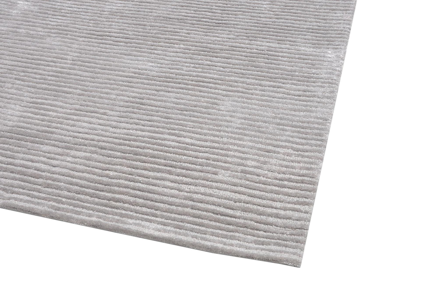 Pasargad Home Edgy Collection Hand-Tufted Bamboo Silk & Wool Area Rug, 12' 0" X 15' 0", Silver