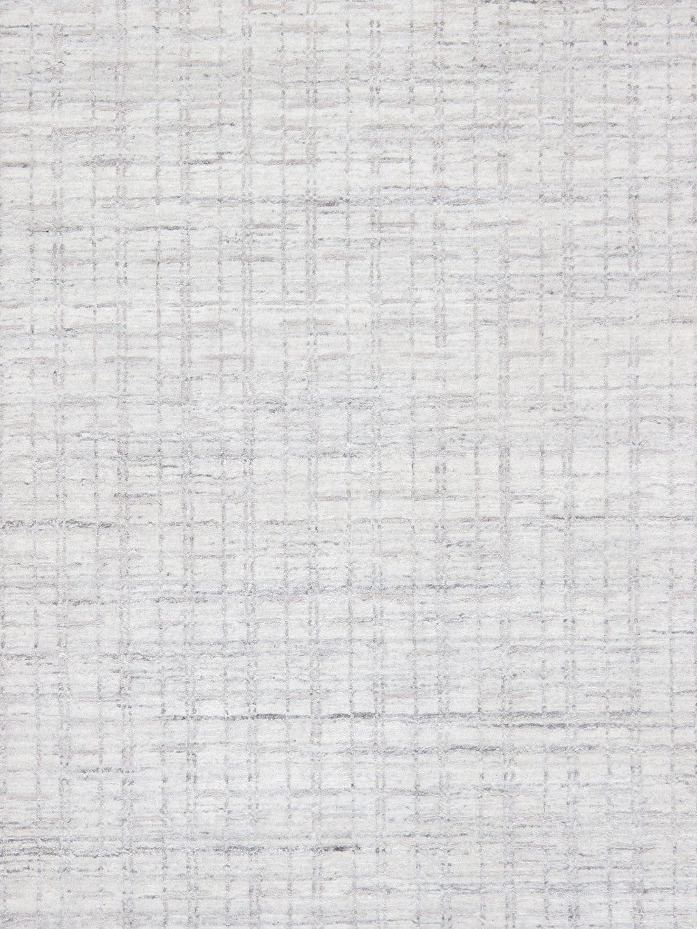 Slate Collection Hand-Loomed Ivory/Silver Bsilk & Wool Area Rug-12' 0" X 15' 0"