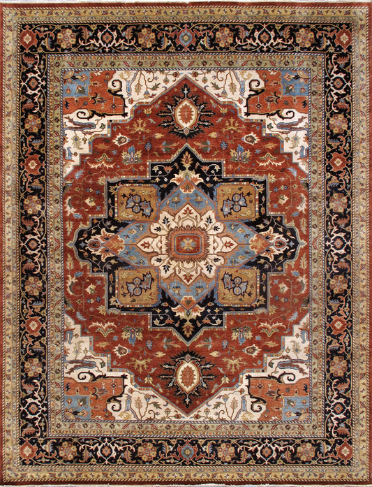 Serapi Collection Hand-Knotted Rust Wool Area Rug-11' 8'' X 14' 8''