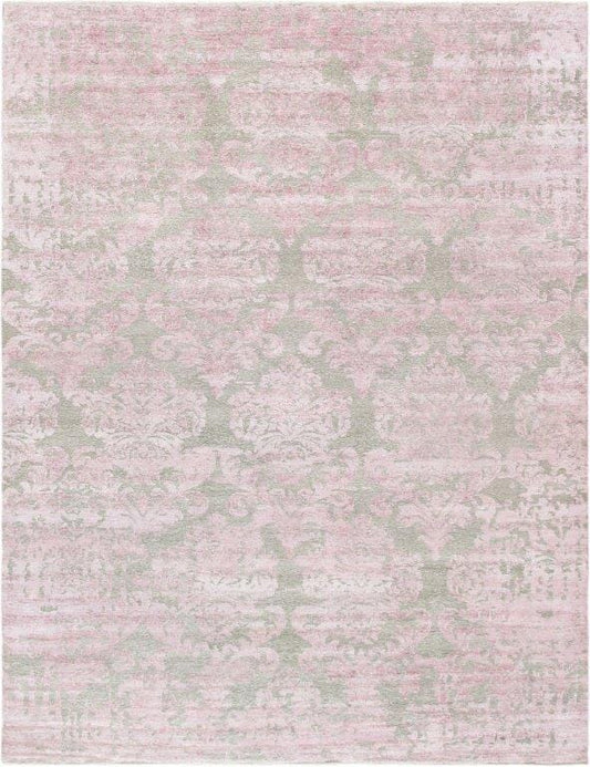 Transitional Collection Hand-Knotted Silk Area Rug- 9' 9" X 13' 9"