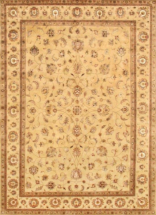 Agra Collection Hand-Knotted Silk & Wool Area Rug- 9' 0" X 12' 2"