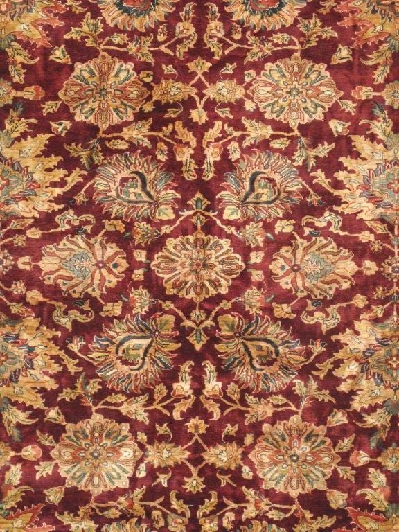 Crown Jewel Agra Collection Hand-Knotted Lamb's Wool Area Rug- 9'11" X 10' 1"