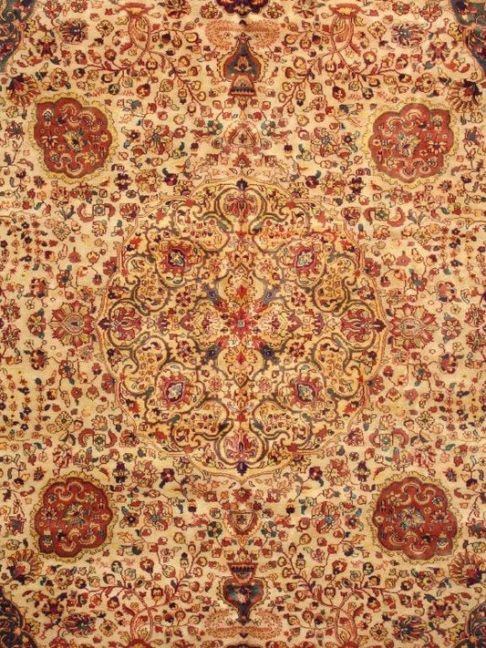 Agra Collection Hand-Knotted Lamb's Wool Area Rug- 10' 1" X 10'11"
