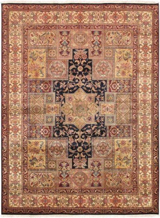 Agra Collection Hand-Knotted Lamb's Wool Area Rug- 9' 2" X 12' 2"