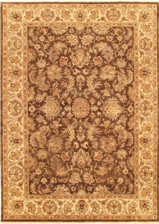 Agra Collection Hand-Knotted Lamb's Wool Area Rug- 7' 8" X 9' 10"