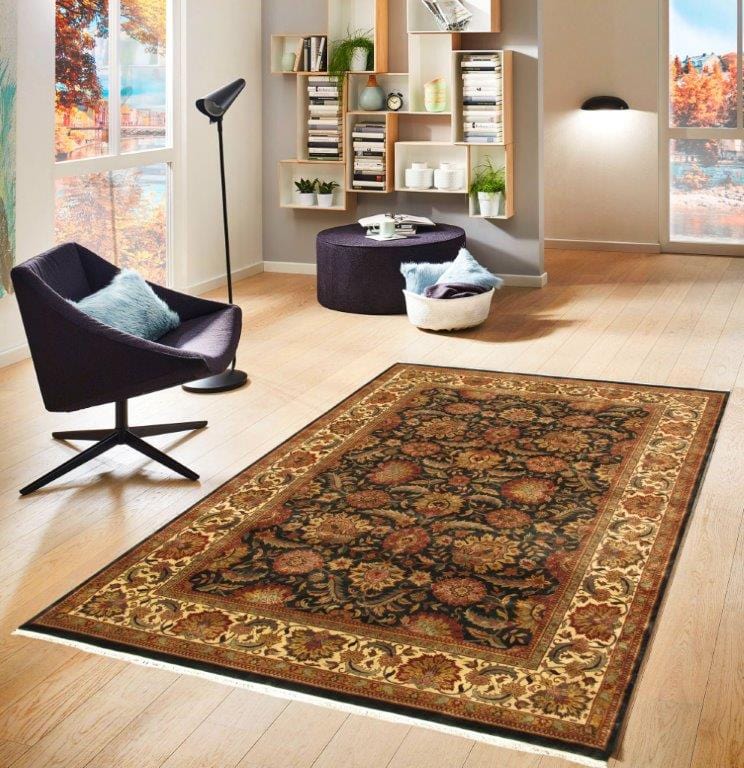 Mogul Art Agra Collection Hand-Knotted Lamb's Wool Area Rug- 10' 2" X 14' 0"