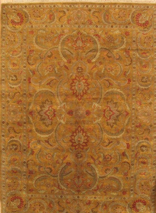 Mogul Art Collection Hand-Knotted Lamb's Wool Area Rug- 10' 0" X 13'11"