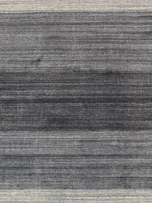 Gramercy Collection Hand-Loomed Silk & Wool Charcoal Area Rug- 8' 9" X 11' 9"
