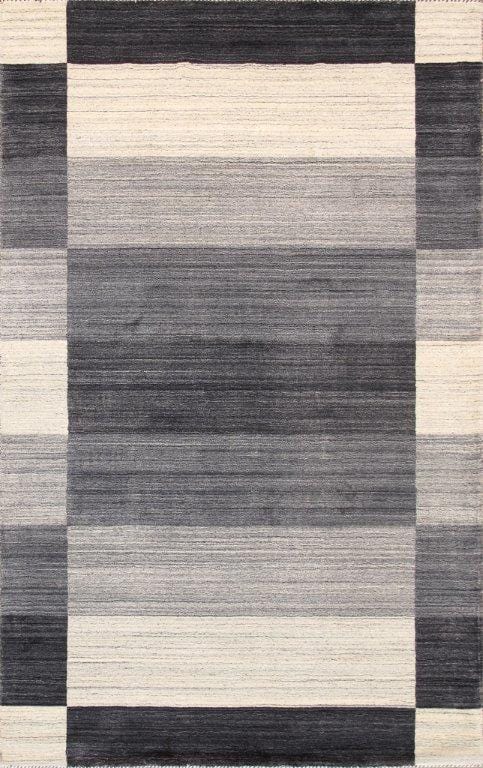 Gramercy Collection Hand-Loomed Silk & Wool Charcoal Area Rug- 8' 9" X 11' 9"