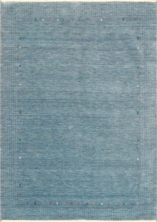 Gramercy Collection Hand-Loomed Silk & Wool Charcoal Area Rug- 5' 0" X 7' 0"