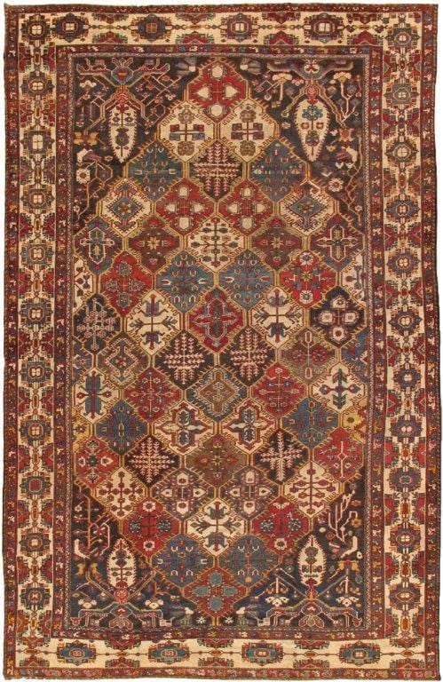 Antique Bakhtiari Collection Multi Lamb's Wool Area Rug-10' 7" X 16' 9"