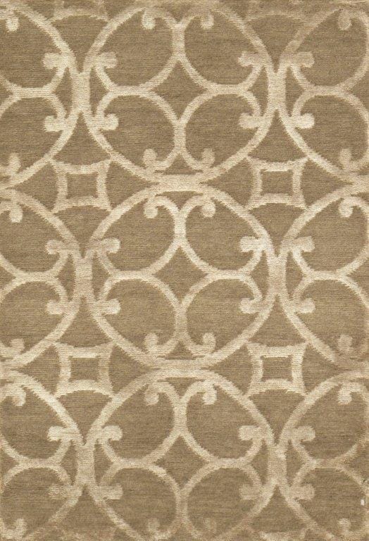 Modern Collection Hand-Knotted Silk & Wool Area Rug- 2' 0" X 3' 0"