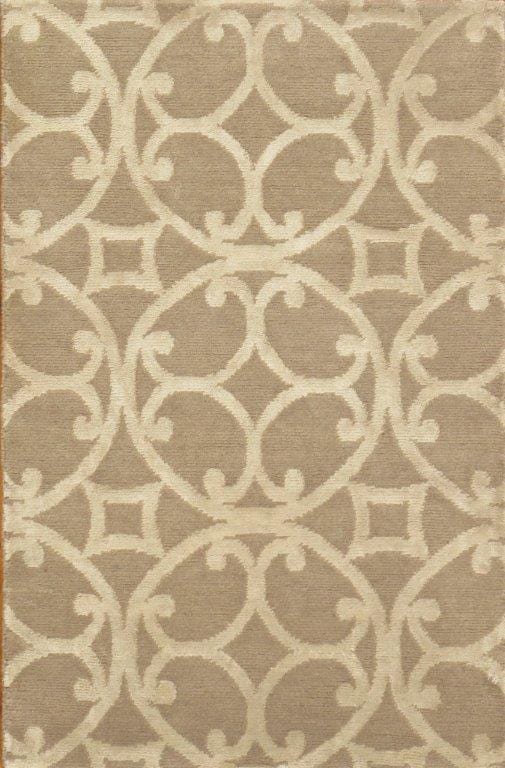 Modern Collection Hand-Knotted Silk & Wool Area Rug- 2' 0" X 3' 0"