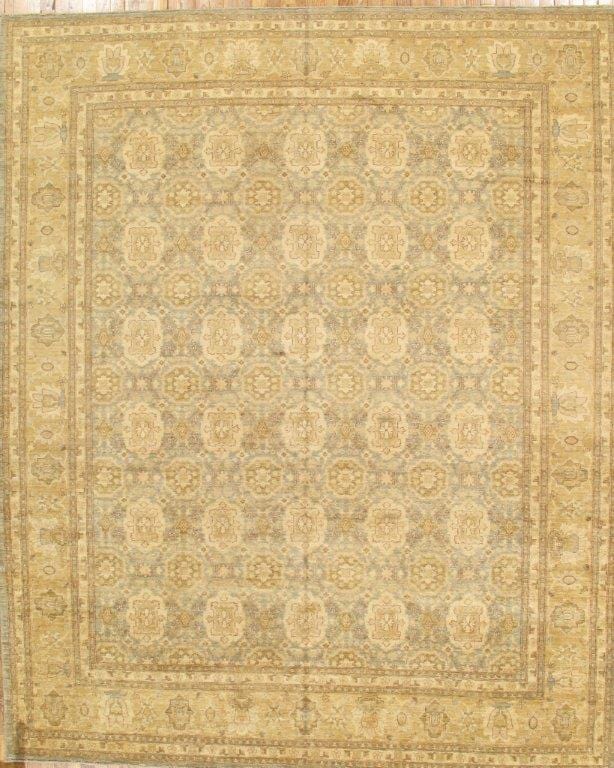 Ferehan Collection Hand-Knotted Lamb's Wool L. Blue Area Rug- 9' 1" X 11'11"