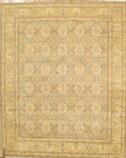 Ferehan Collection Hand-Knotted Lamb's Wool L. Blue Area Rug- 9' 1" X 11'11"