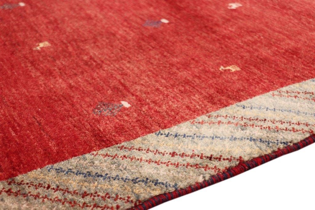 Gabbeh Collection Hand-Knotted Lamb's Wool Area Rug- 2' 9" X 6' 5"