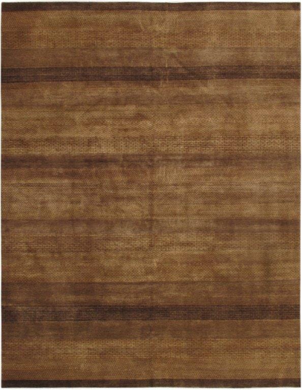 Gabbeh Collection Hand-Knotted Lamb's Wool Area Rug- 9' 1" X 11' 11"