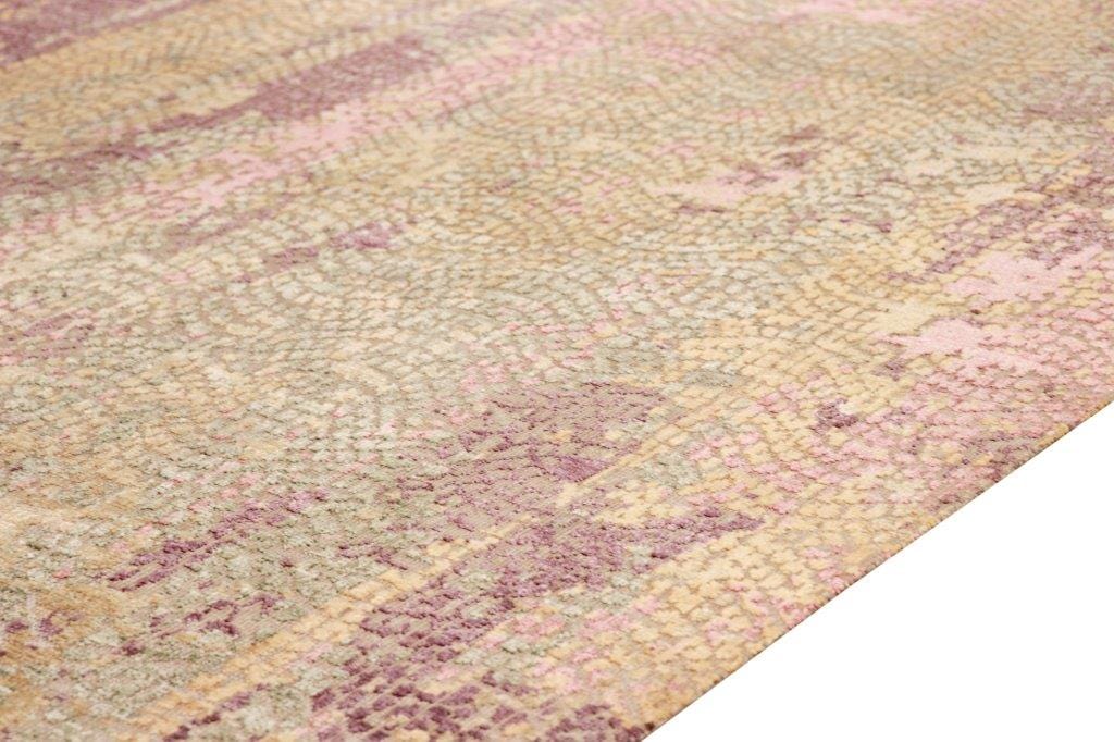 Modern Gemstone Collection Hand-Knotted Silk & Wool Area Rug- 7' 10" X 9' 8"