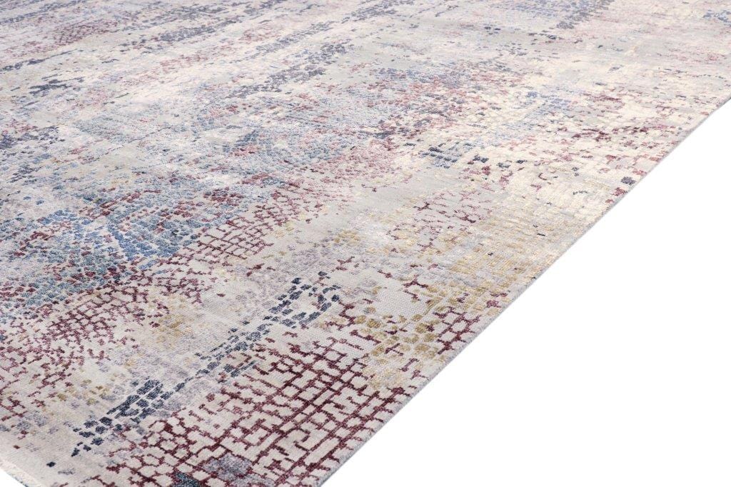 Modern Gemstone Collection Hand-Knotted Silk & Wool Area Rug- 8' 2" X 10' 0"