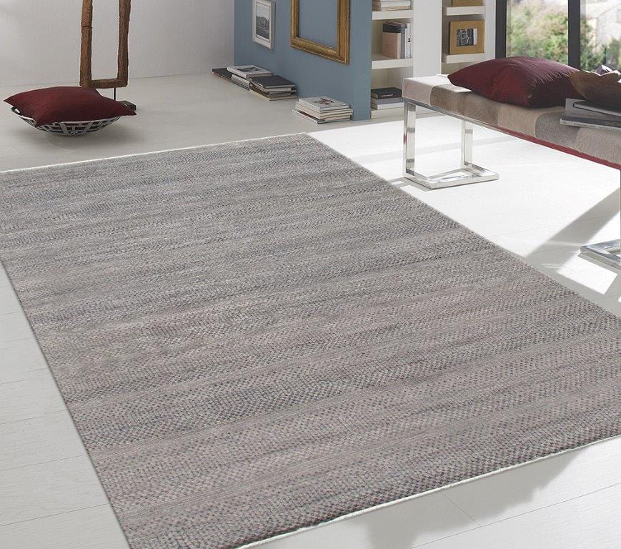 Transitional Collection Hand-Knotted Silk & Wool Area Rug- 9'10" X 13' 9"