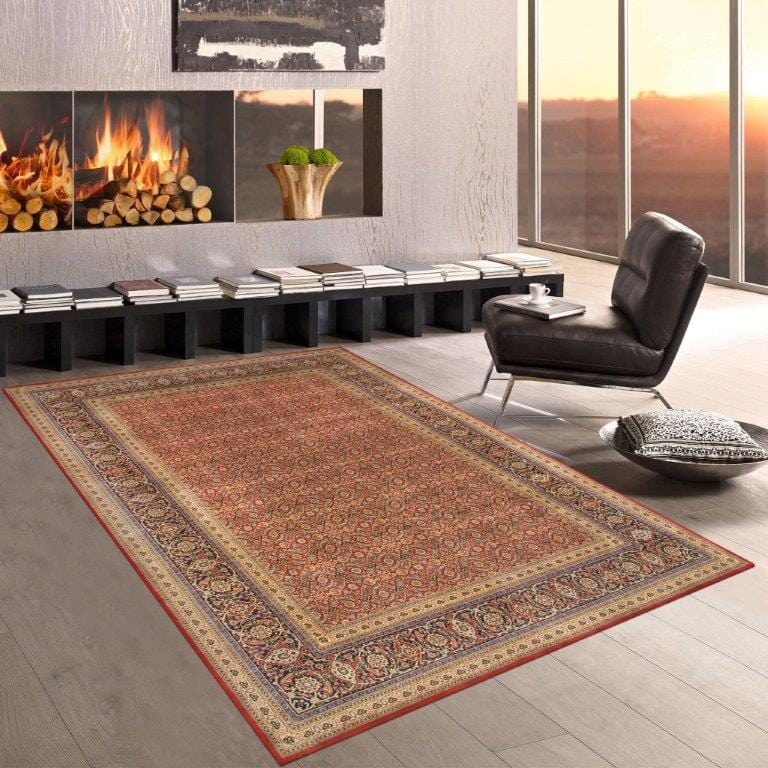 Tabriz Collection Hand-Knotted Lambs Wool Rug