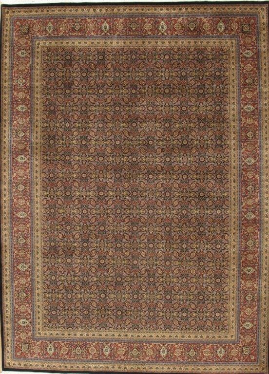 Tabriz Collection Hand-Knotted Lamb's Wool Area Rug-12' 2" X 15' 3"