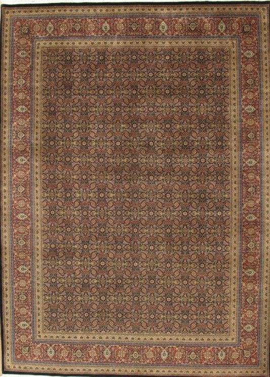 Tabriz Collection Hand-Knotted Lamb's Wool Area Rug-12' 2" X 15' 3"