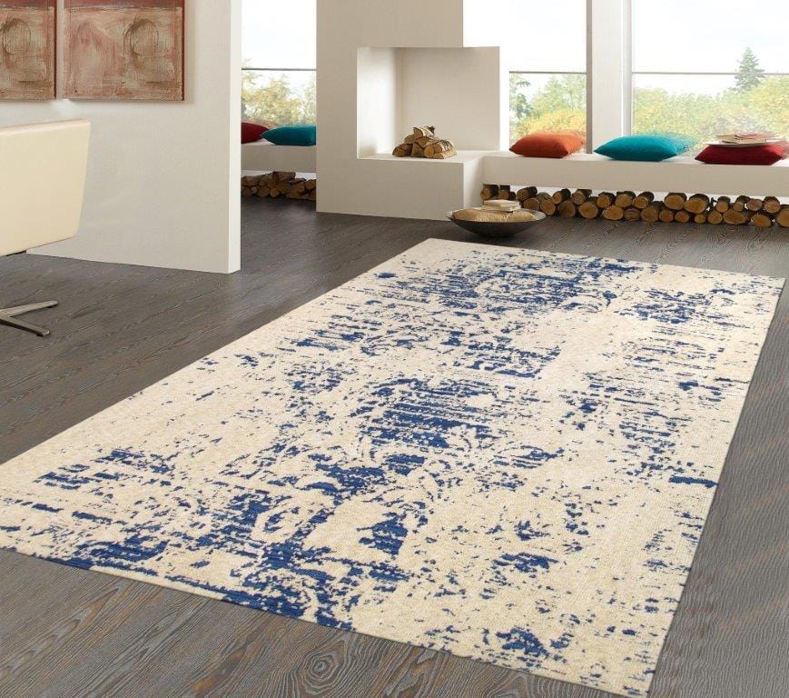 Modern Collection Hand-Tufted Microfiber Area Rug- 5' 0" X 8' 0"