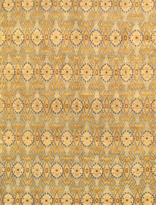 Ikat Collection Hand-Knotted Lamb's Wool Area Rug- 8' 10" X 11' 10"