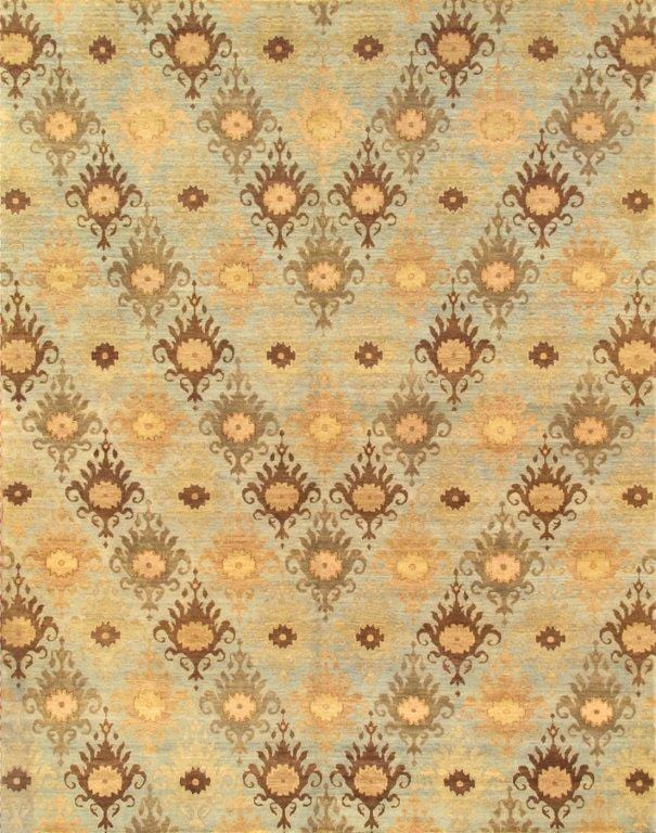 Ikat Collection Hand-Knotted Lamb's Wool Area Rug- 4' 0" X 6' 0"