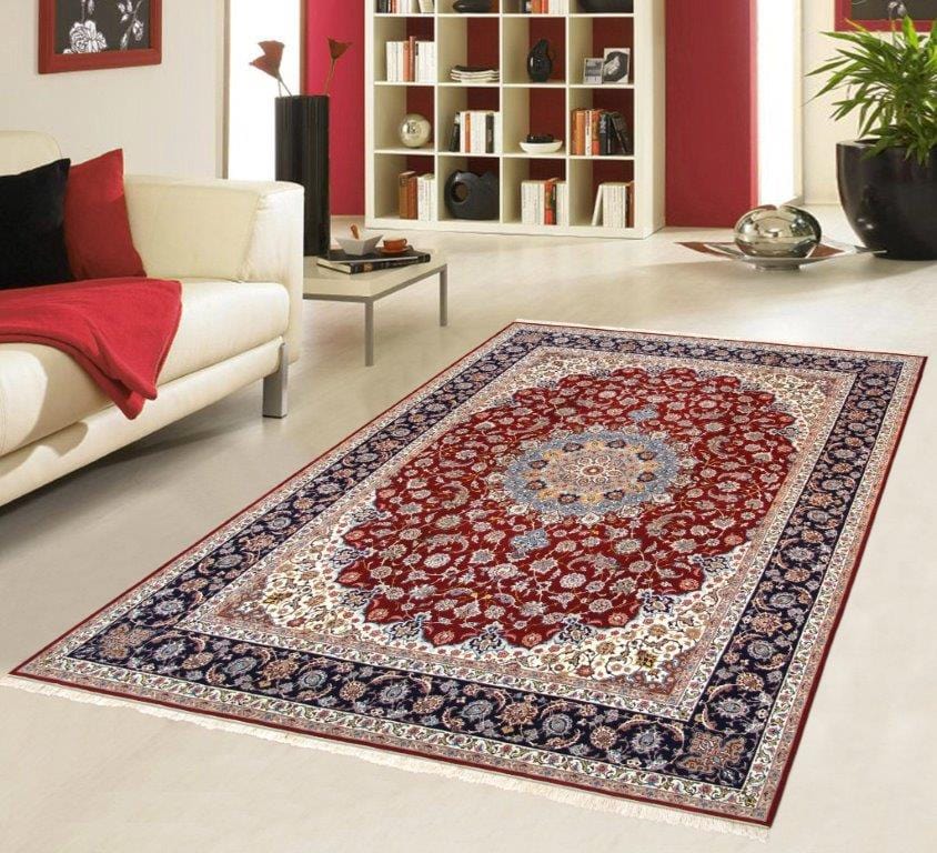 Isfahan Hand-Knotted Silk & Wool Rug- 10' 2" X 13' 3"