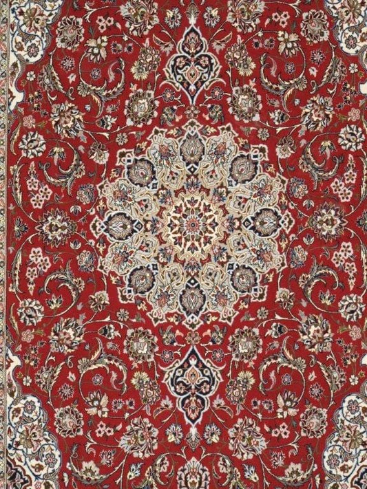 Isfahan Colletion Hand-Knotted Silk & Wool Area Rug- 5' 0" X 7' 8"