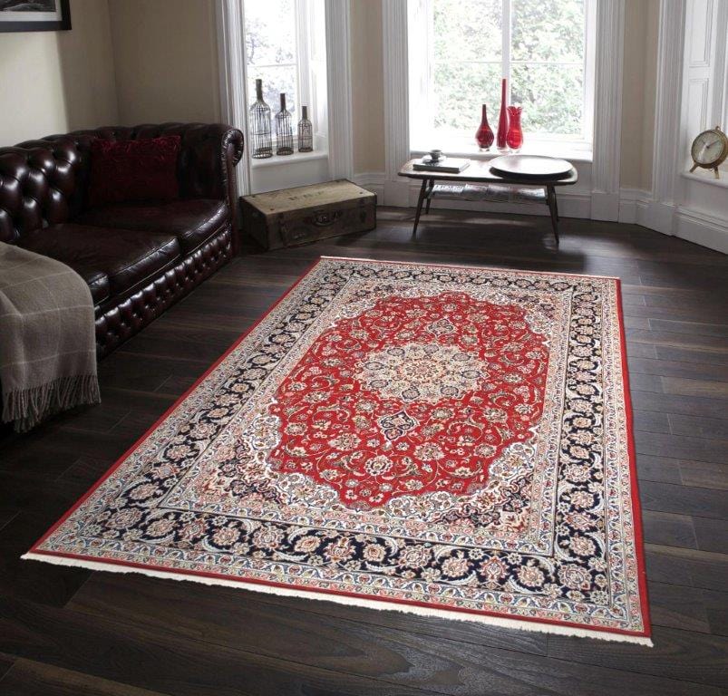 Isfahan Colletion Hand-Knotted Silk & Wool Area Rug- 5' 0" X 7' 8"