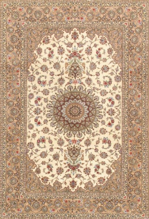 Isfahan Hand-Knotted Silk & Wool Area Rug-6'9"x10'2"