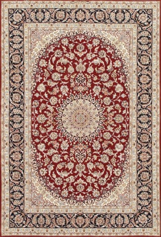 Isfahan Collection Hand-Knotted Silk & Wool Area Rug- 5' 2" X 7' 8"