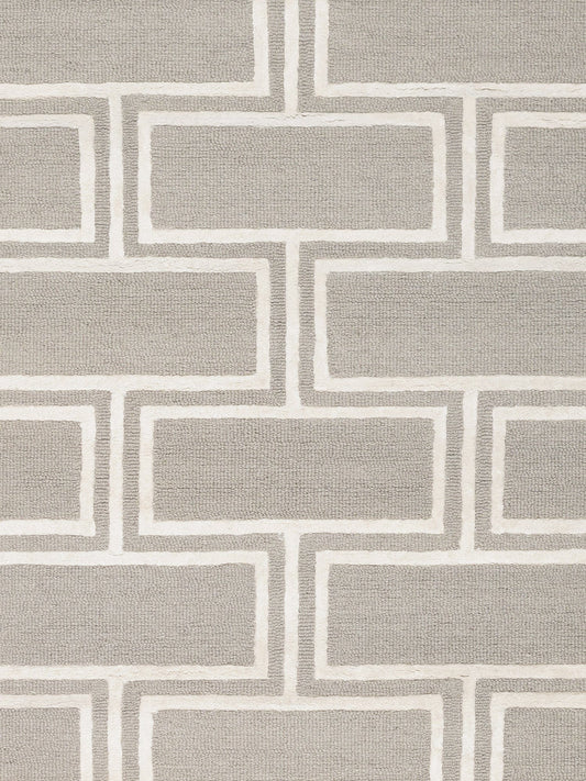 Edgy Collection Hand-Tufted Bamboo Silk & wool Silver Area Rug