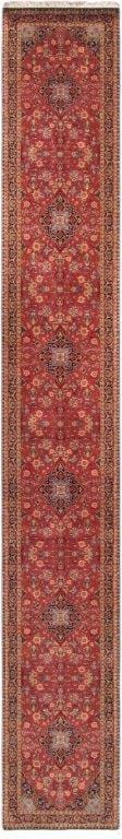 Kashan Collection Hand-Knotted Lamb's Wool Runner- 2' 6" X 18' 4"