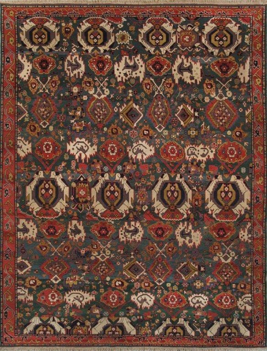 Kazak Collection Hand-Knotted Lamb's Wool Area Rug- 8' 11" X 11' 7"