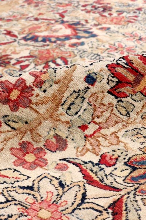 Antique Kermanshah Collection Beige Lamb's Wool Area Rug- 9' 9" X 18' 8"