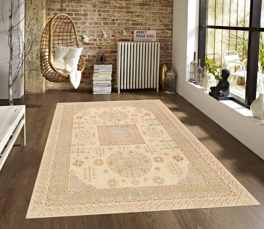 Pasargtad Home Khotan Collection Hand-Knotted Lamb's Wool Area Rug- 8' 4" X 11'10"