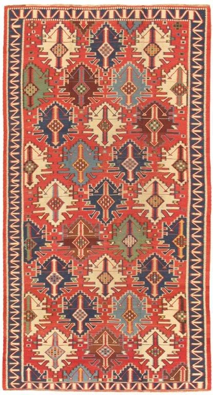 Antique Kilim Collection Rust Lamb's Wool Area Rug- 6' 3" X 11' 3"