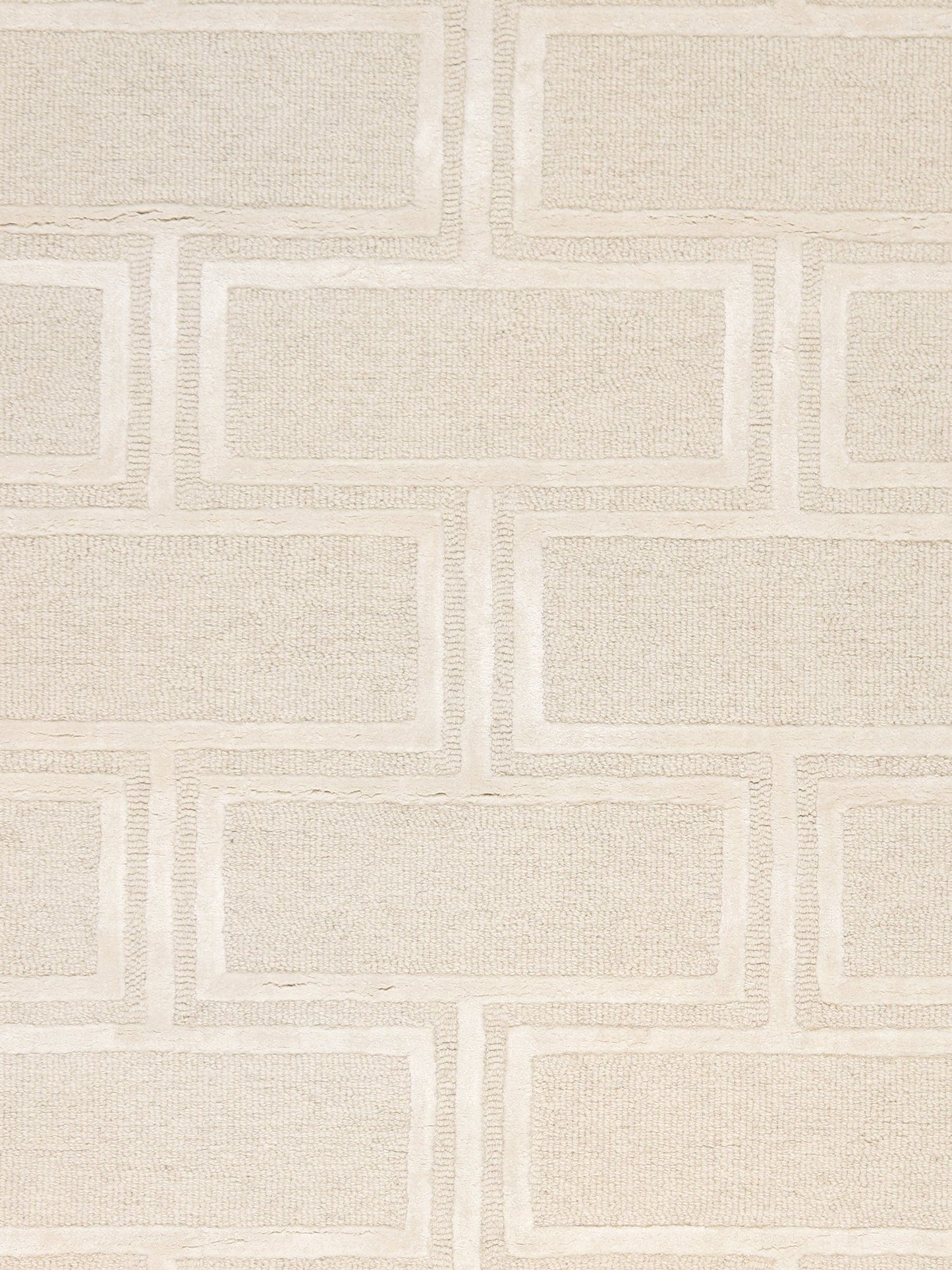 Pasargad Home Edgy Collection Hand-Tufted Bamboo Silk & Wool Area Rug,  5' 0" X  8' 0", Ivory