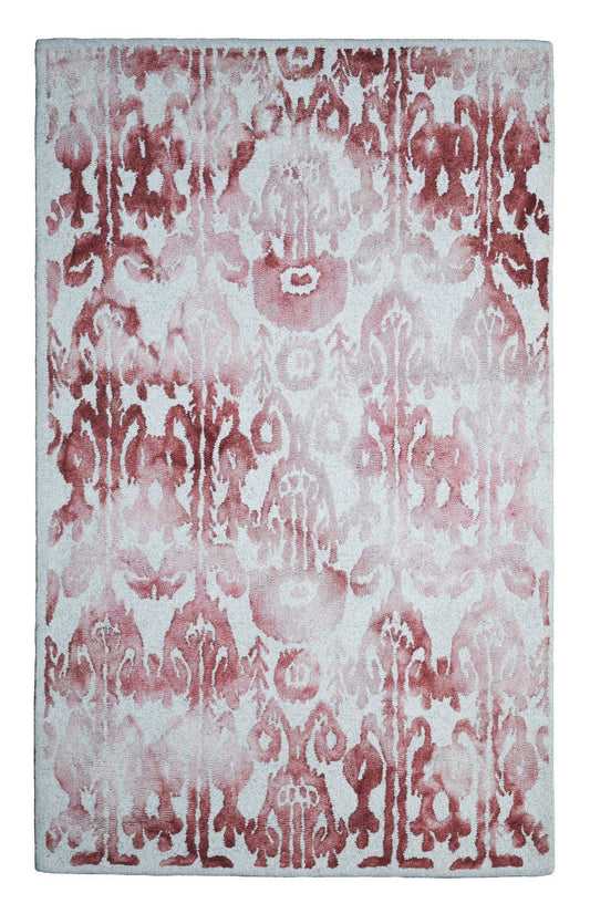 Ivory Floral 5X8 Hand-Tufted Modern Rug