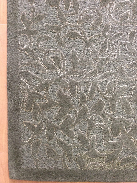 Brown Floral 5X8 Hand-Tufted Modern Rug