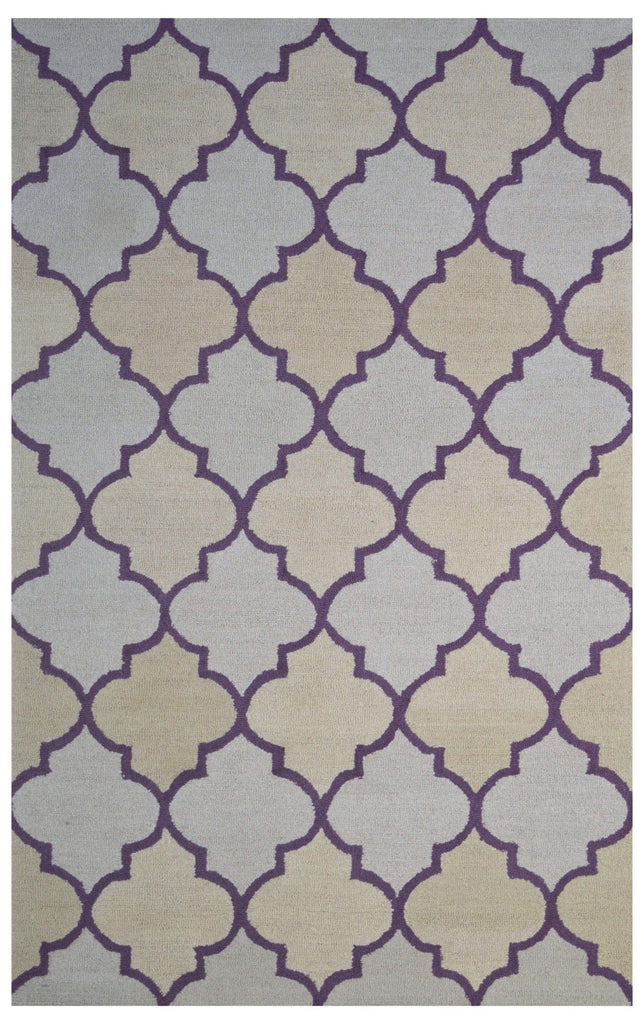 Violet Trellis 5X8 Hand-Tufted Modern Rug