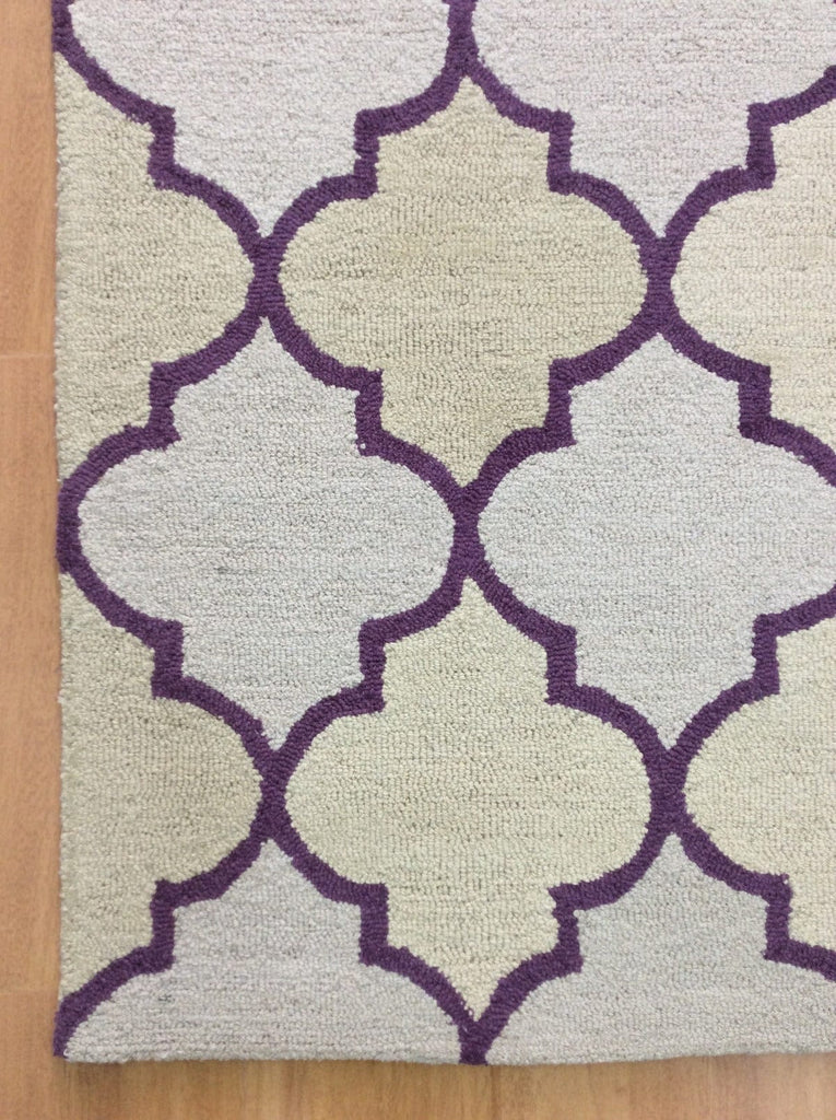 Violet Trellis 5X8 Hand-Tufted Modern Rug