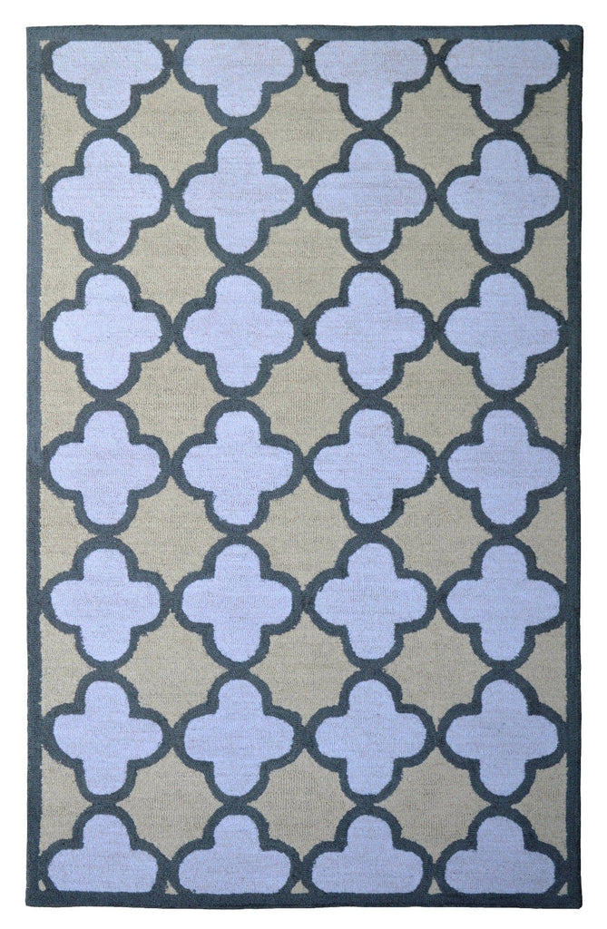 Ivory Trellis 5X8 Hand-Tufted Modern Rug